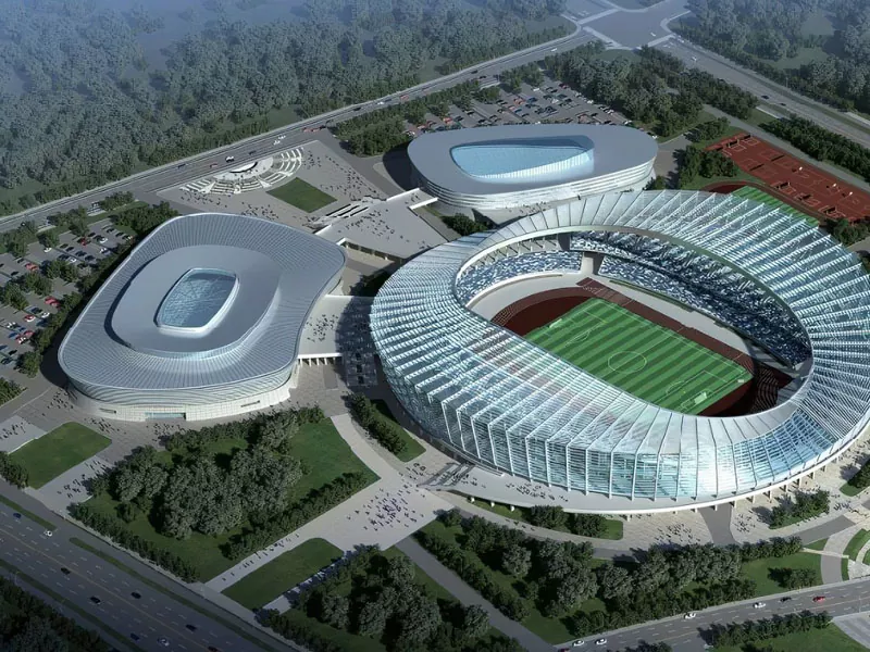 Vim li cas Steel Structure rau Sports Center Complex qhov kev daws teeb meem zoo tshaj plaws rau Kev Tsim Kho Chaw Ua Si niaj hnub