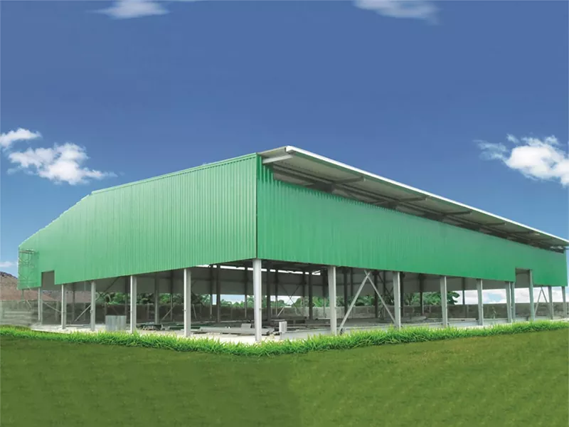 Eco phooj ywg Prefab Hlau Warehouse Tsev