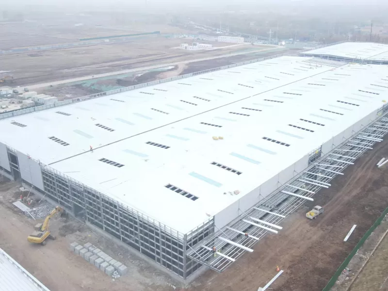 Prefab hlau Warehouse Tsev