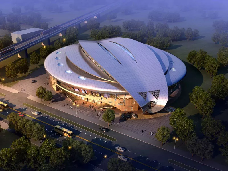 Prefab Stadium kev siv tshuab nrog tus qauv hlau
